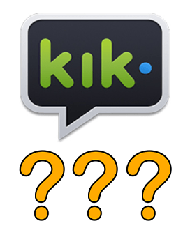 Kik logo with question marks