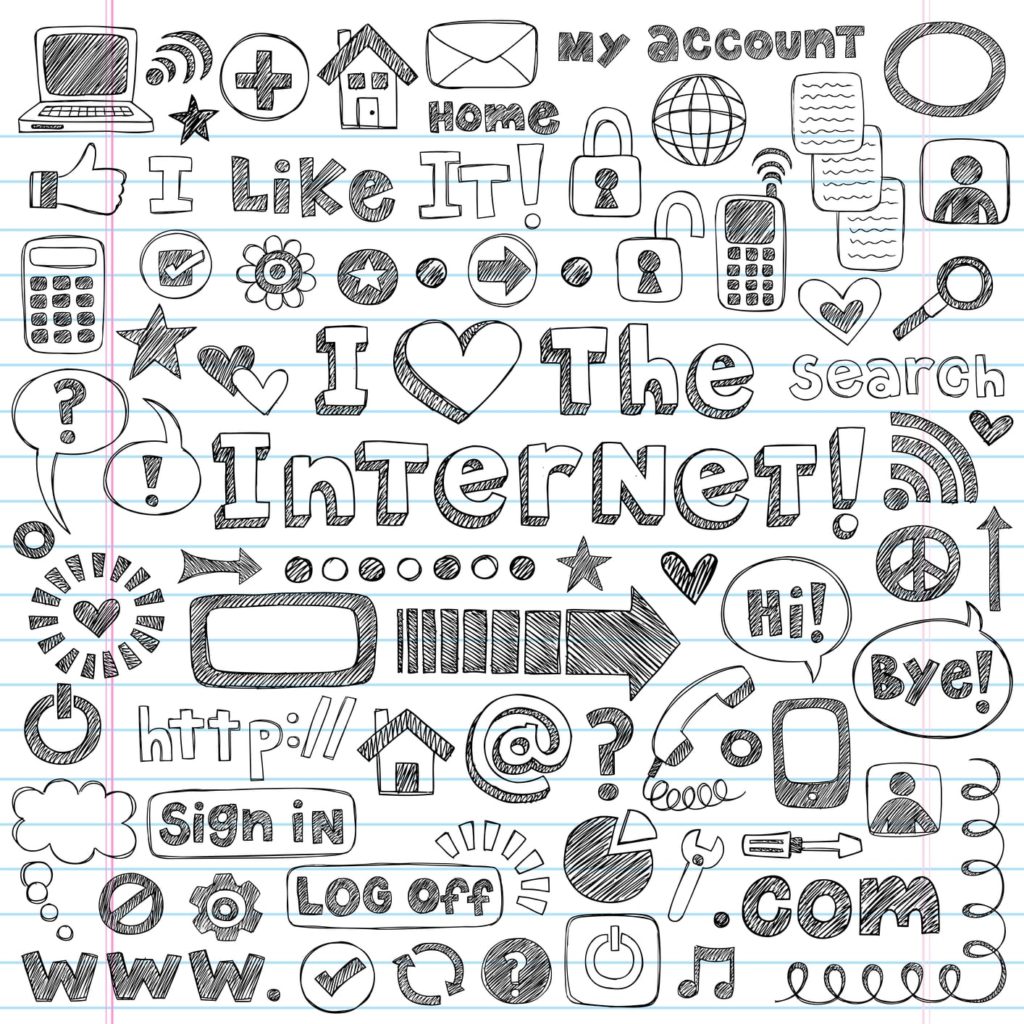 the internet doodles