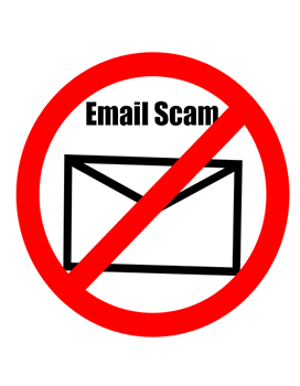 email scam graphic