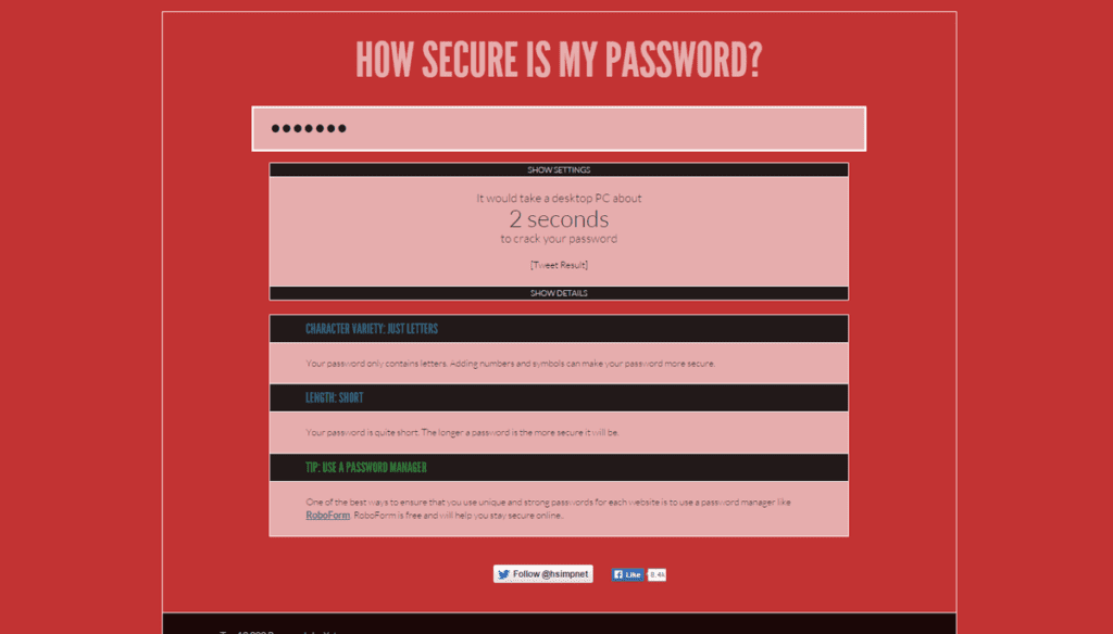 how secure is my password screen
